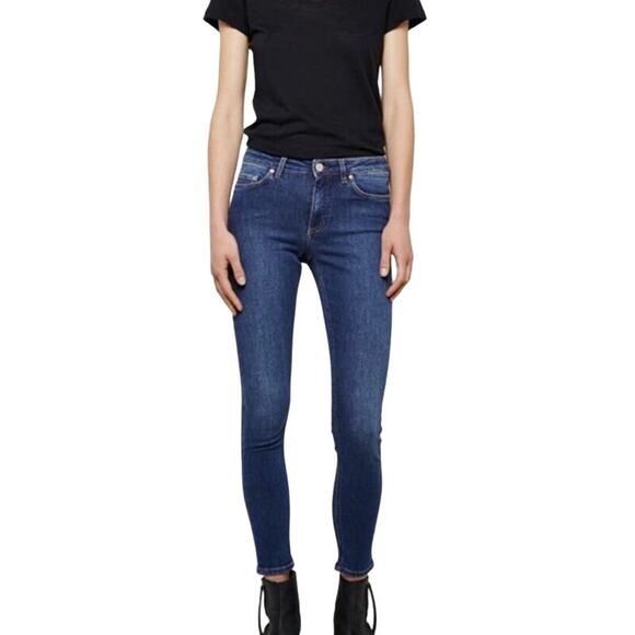 Acne Studios Skin 5 Used Blue Skinny Jean 26/32 Blue Stretch Mid-Rise - Picture 1 of 9